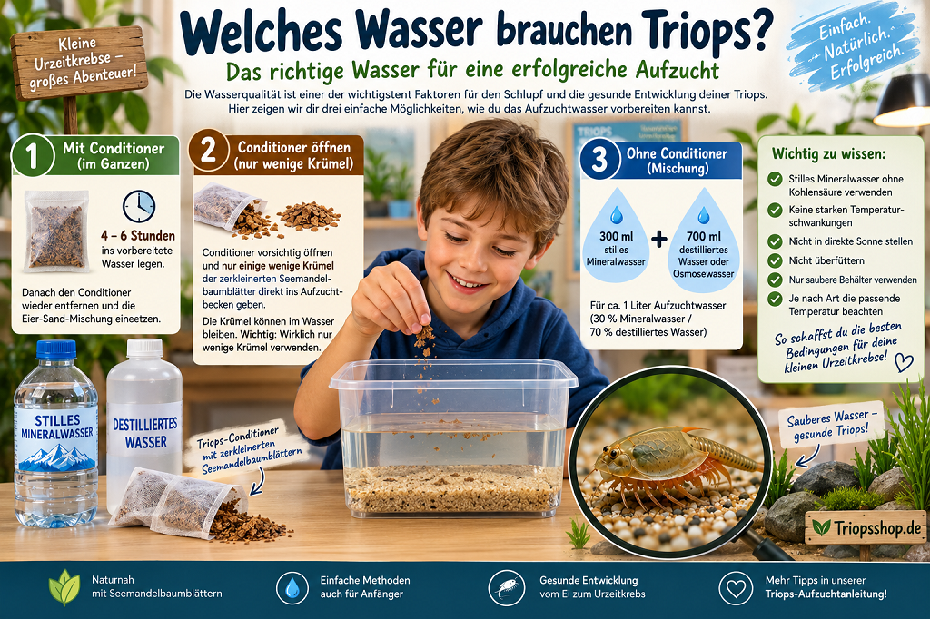 Welches Wasser brauchen Triops? Das richtige Wasser für die Aufzucht