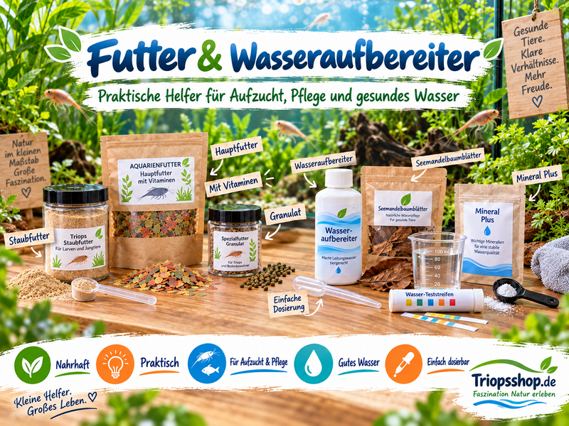 Triops Futter und Wasseraufbereiter