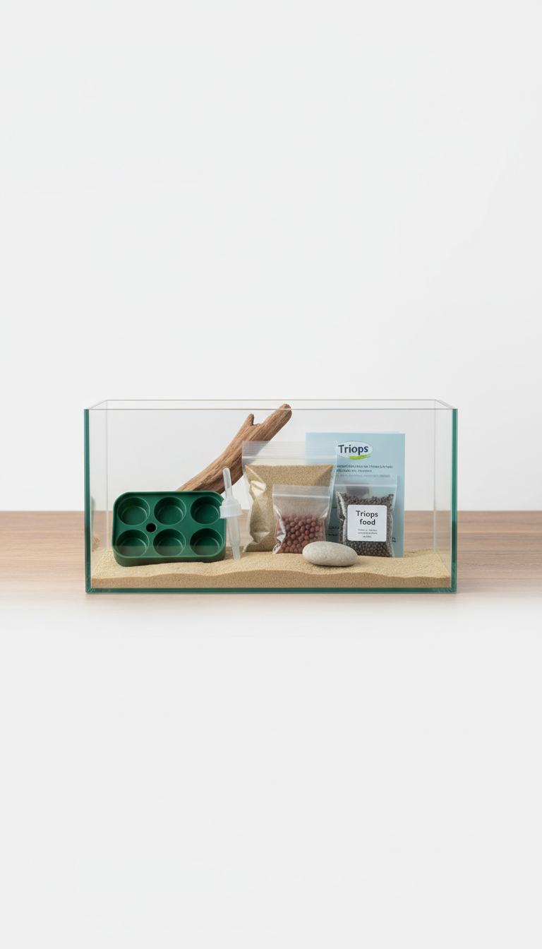 Glasaquarium-Set für Triops-Aufzucht