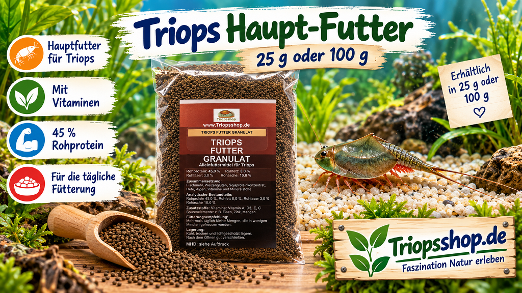 Triops Hauptfutter 25g und 100g
