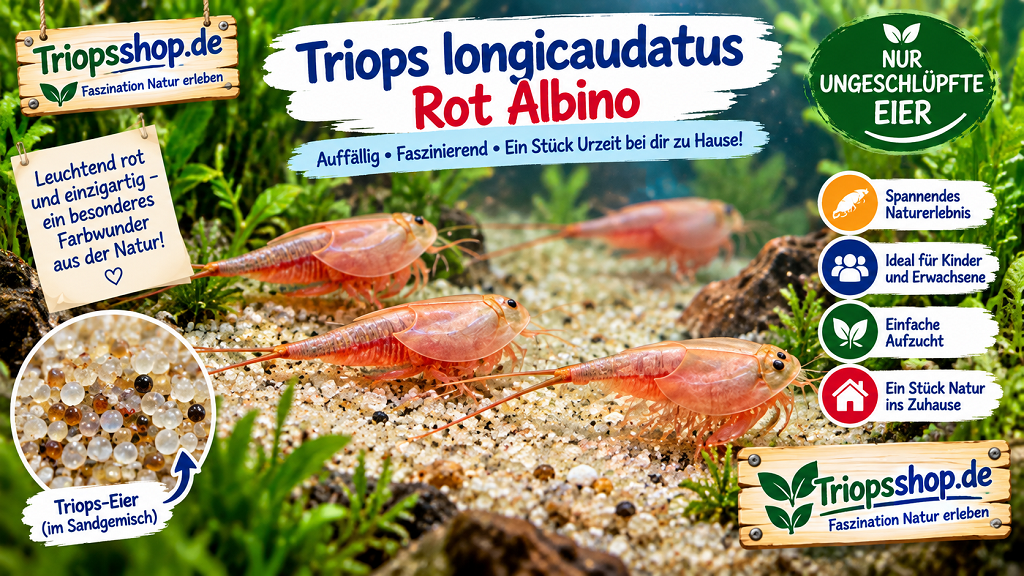 Urzeitkrebs Longicaudatus Rot